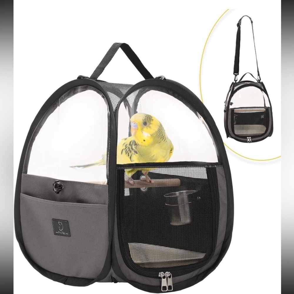 BRAND NEW Black Pet Bird Carrier/Travel Cage Bag